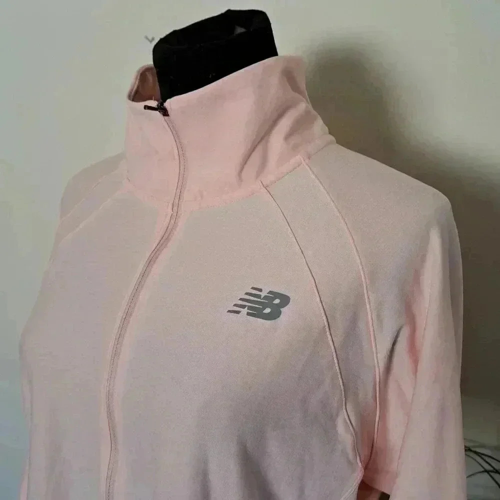 New Balance Half Zip Pullover Peach Large Active Top Lightweight Performance Top - Picture 11 of 12